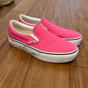 Hot Pink Vans with Flames